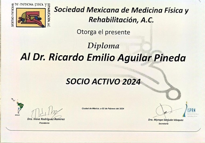 Socio Activo 2014 Sociedad Mexicana de Medicina Fisica y Rehabilitacion