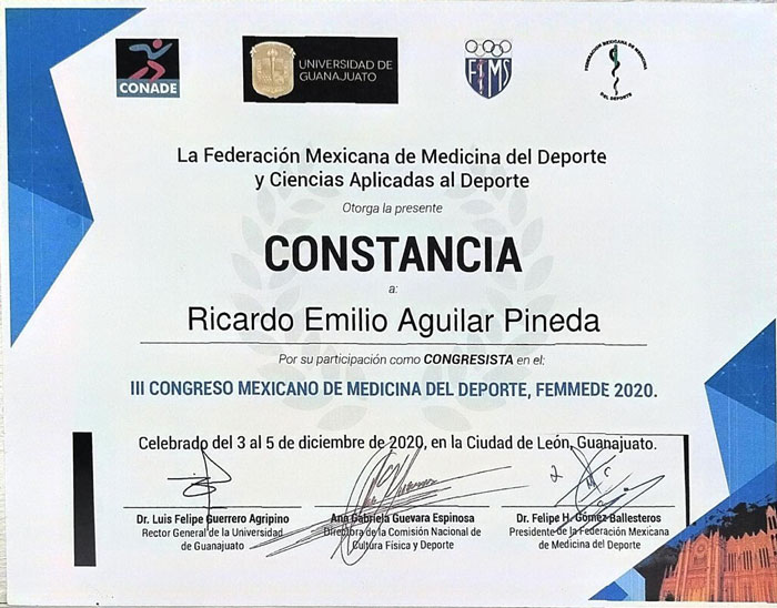 III Congreso Mexicano de Medicona del Deporte 