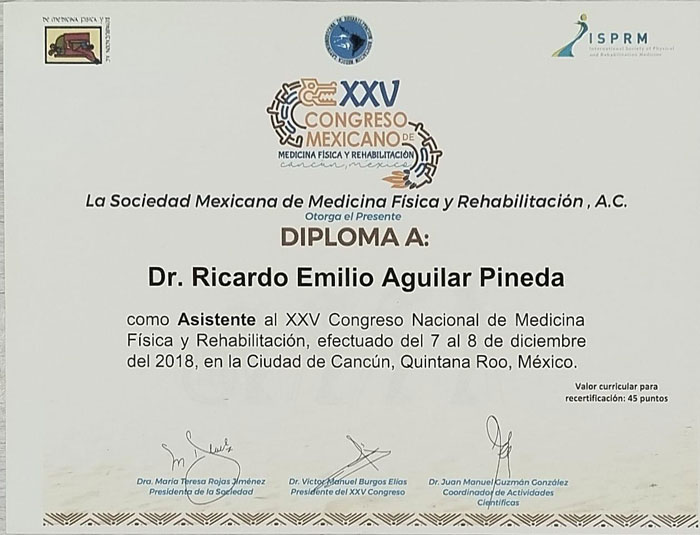 XXV Congreso Nacional de Medicina Física y Rehabilitación  